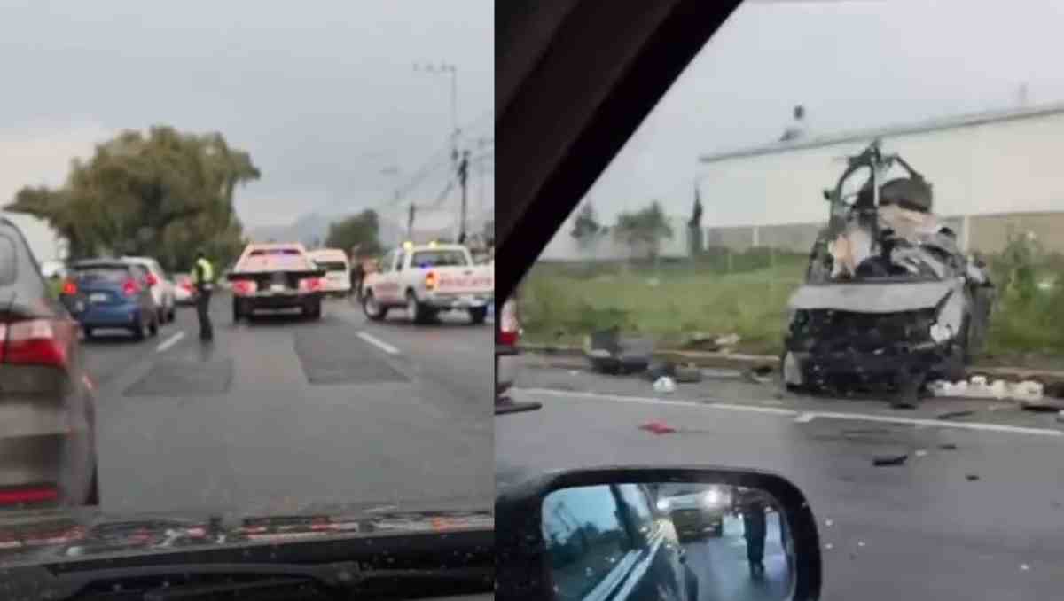 Dos personas murieron y una más resultó lesionada tras un choque entre dos autos en la Toluca-Tenango este jueves. | Especial