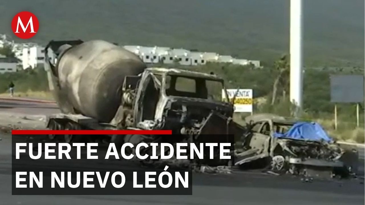 Trágico accidente en Nuevo León: conductora fallece tras impacto de camión revolvedor
