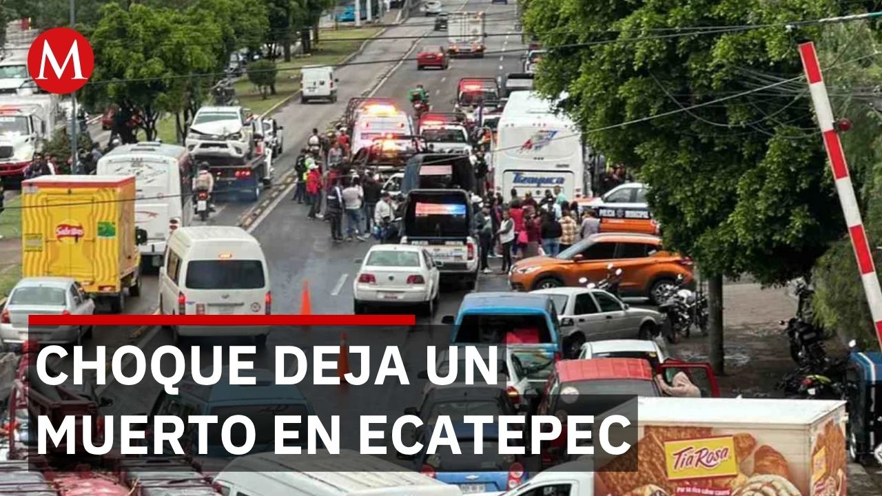 Choque entre mototaxi y autobús deja a una persona sin vida en Ecatepec