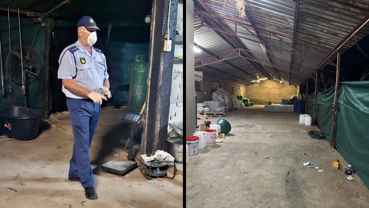 La Policía Sudafricana localizó el laboratorio en una granja | Foto: Servicio de Policía de Sudáfrica