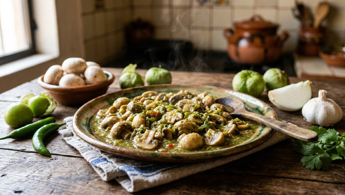 Receta de champiñones en salsa verde para preparar fácilmente en casa. | FOTO: MILENIO