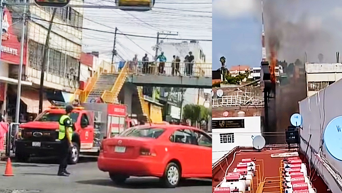 Reportan incendio en la avenida Miguel Alemán | Redes sociales