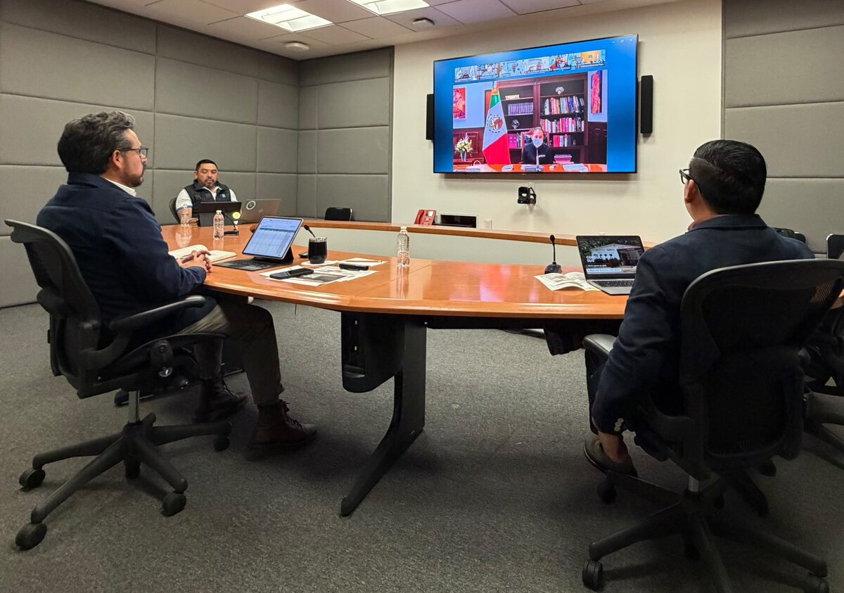 Sheinbaum se reunió online con el titular del IMSS, Zoé Robledo. | Foto: X (@zoerobledo)