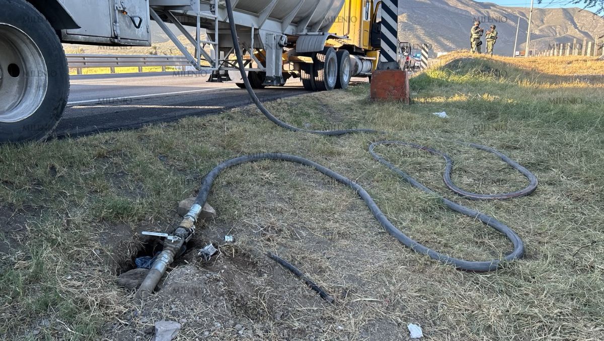La unidad de carga presuntamente utilizada para huachicoleo fue asegurada. | Christian Montelongo