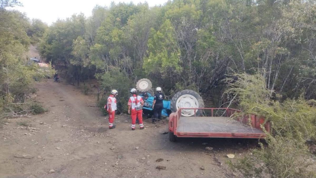 El accidente se reportó en un terreno del ejido El Fresno. Foto: Édgar Plata