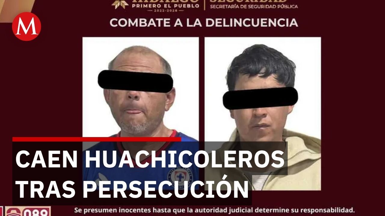 Detienen a 2 hombres en Hidalgo tras persecución con 770 litros de combustible en Hidalgo