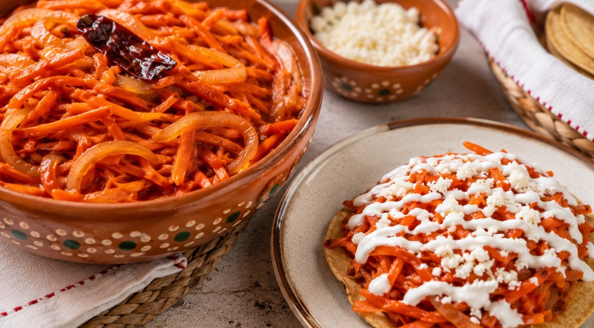 Ingredientes para hacer tinga de zanahoria. | IA