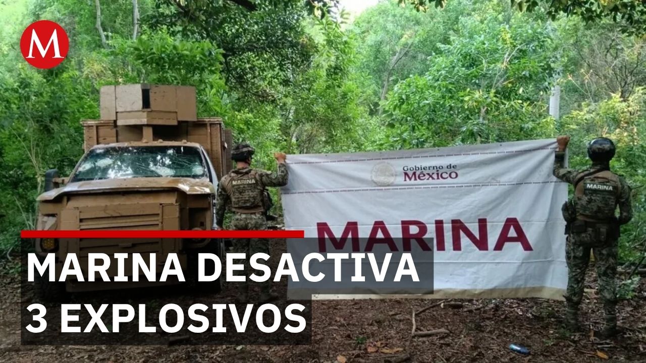 Marina desactiva 3 artefactos explosivos en operativos en Sinaloa