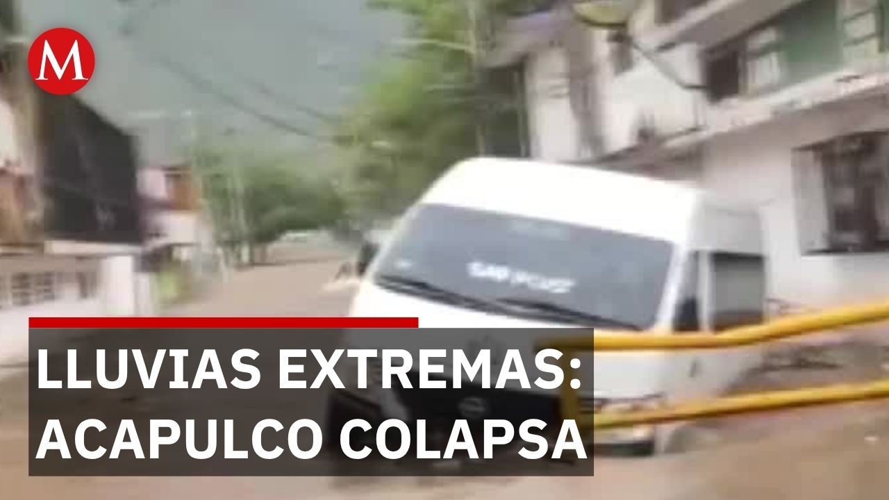 Acapulco se inunda por basura acumulada; autoridades despliegan operativos de emergencia