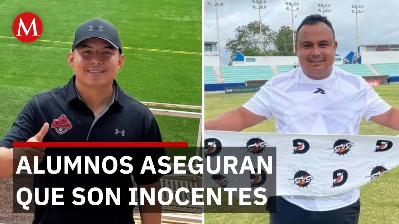 Alumnos exigen la liberación de dos entrenadores de futbol infantil detenidos en Mazatlán