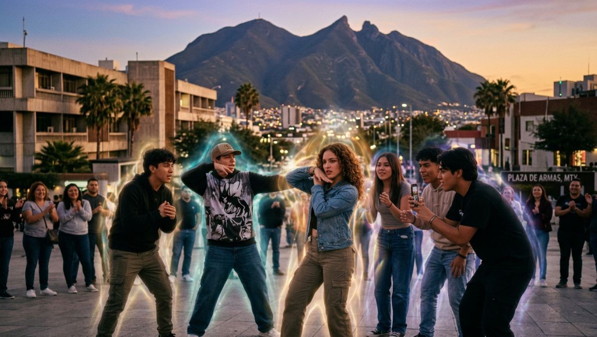 Jóvenes de la zona metropolitana de Monterrey se reúnen para competir en las batallas de 'farmear aura' | Generada con IA