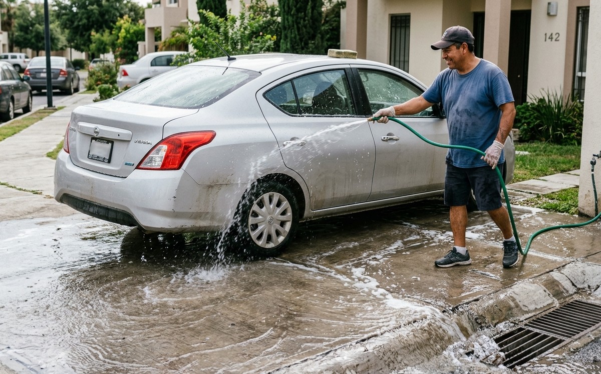 La Secretaría de Recursos Hidráulicos pidió a las Comapas de Tamaulipas reforzar las sanciones contra quienes desperdicien agua potable. | FOTO: IA