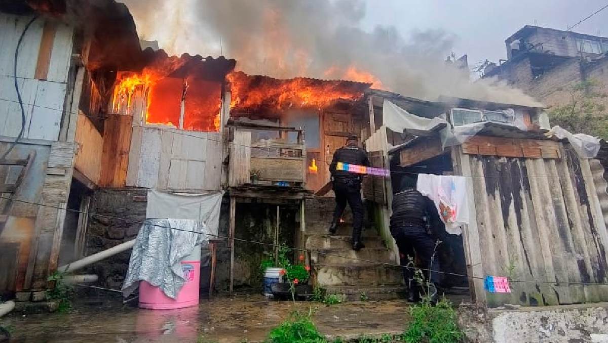 Autoridades brindaron atención tras incendio registrado en vivienda de Álvaro Obregón. | Especial