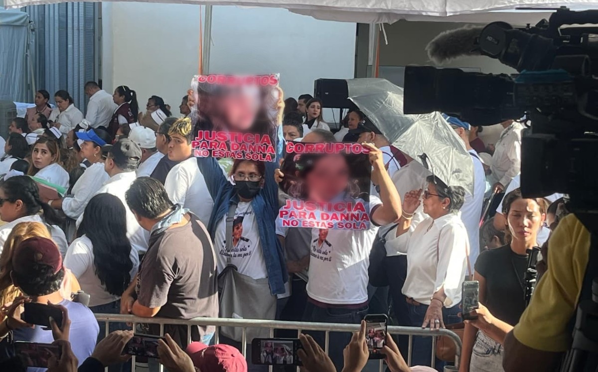 Familia de Danna Yanina lleva su protesta hasta Sheinbaum para pedir su libertad. | Foto: Yazmín Sánchez