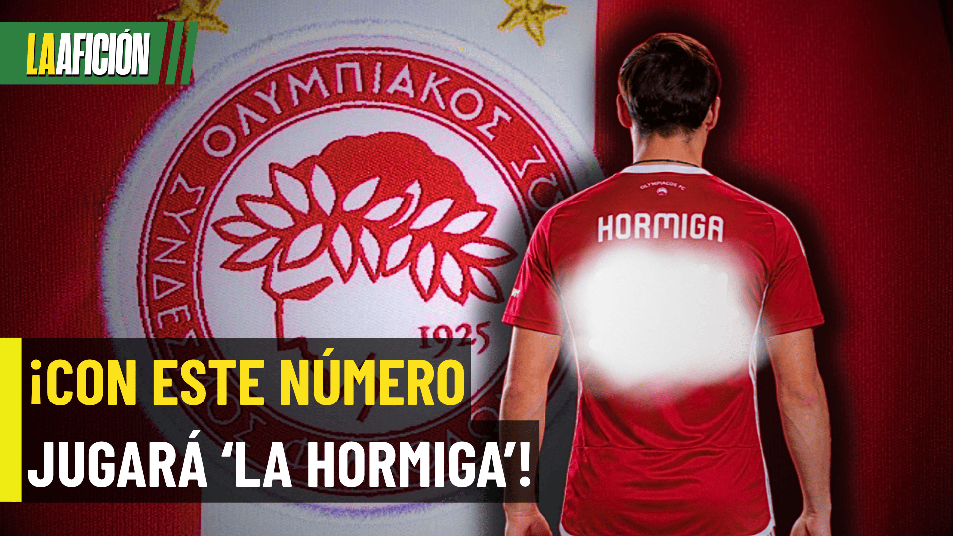 Armando ‘La Hormiga’ González ya tiene dorsal oficial con Olympiacos. El mexicano eligió un número que utilizó durante sus primeros años con Chivas.