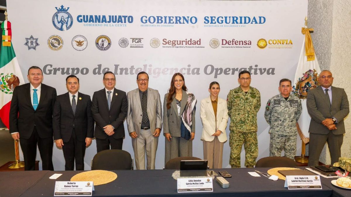 Libia Dennise encabezó una sesión de trabajo con el Grupo de Inteligencia Operativa en Guanajuato. | Redes Sociales Libia Dennise