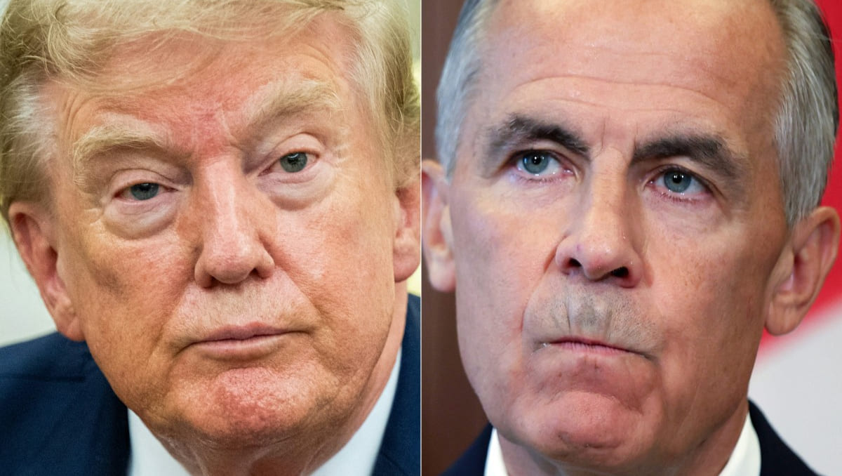 El presidente Donald Trump y el primer ministro Mark Carney enfrentan un nuevo episodio. | AFP