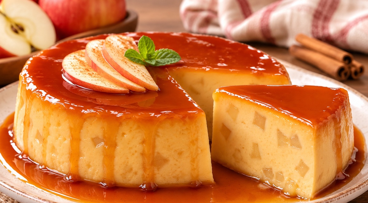 ¿Qué ingredientes necesito para hacer flan de manzana? | IA