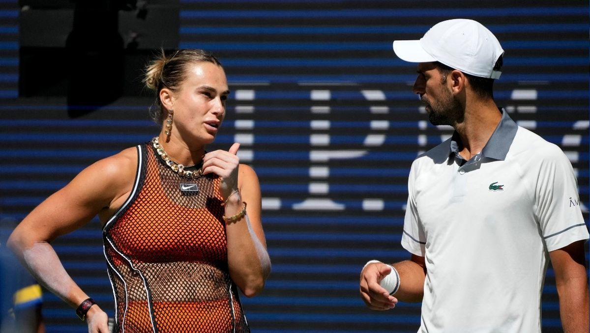 Sabalenka y Djokovic son eliminados en dobles mixtos del US Open (Reuters)