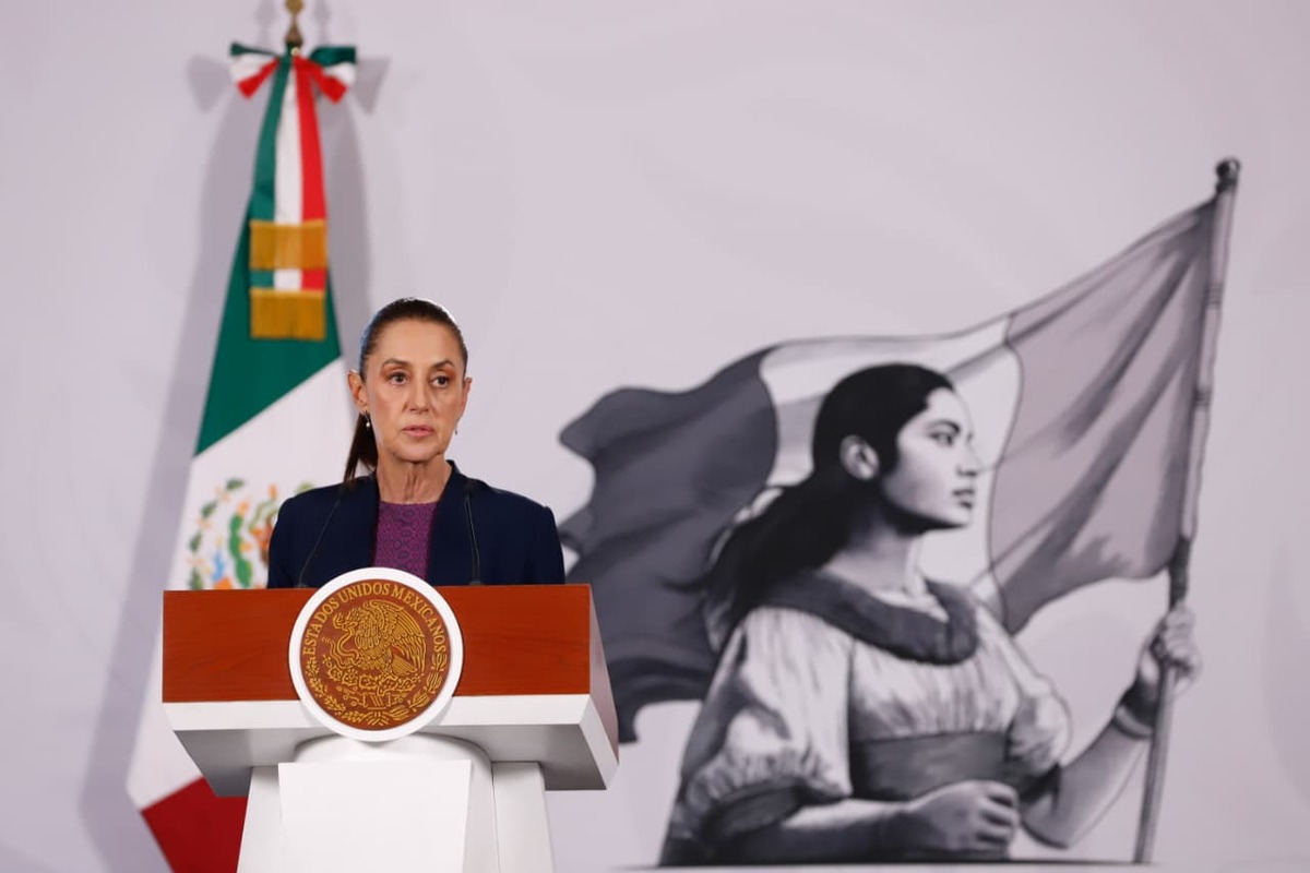 Desde Palacio Nacional, la mandataria destacó que la población con empleo formal llegó a 60 millones de personas. | Foto:  Ariana Pérez