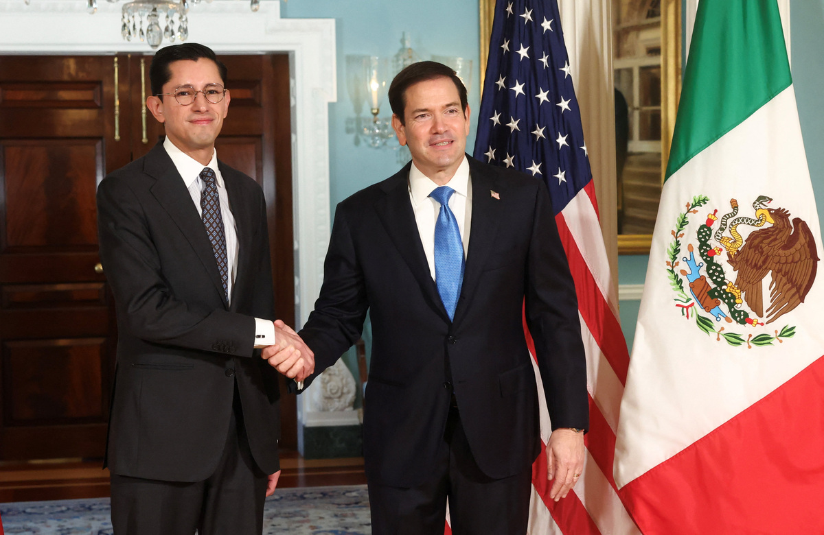 El secretario de Estado de EU, Marco Rubio, se reúne con el secretario de Relaciones Exteriores de México, Roberto Velasco. | Reuters