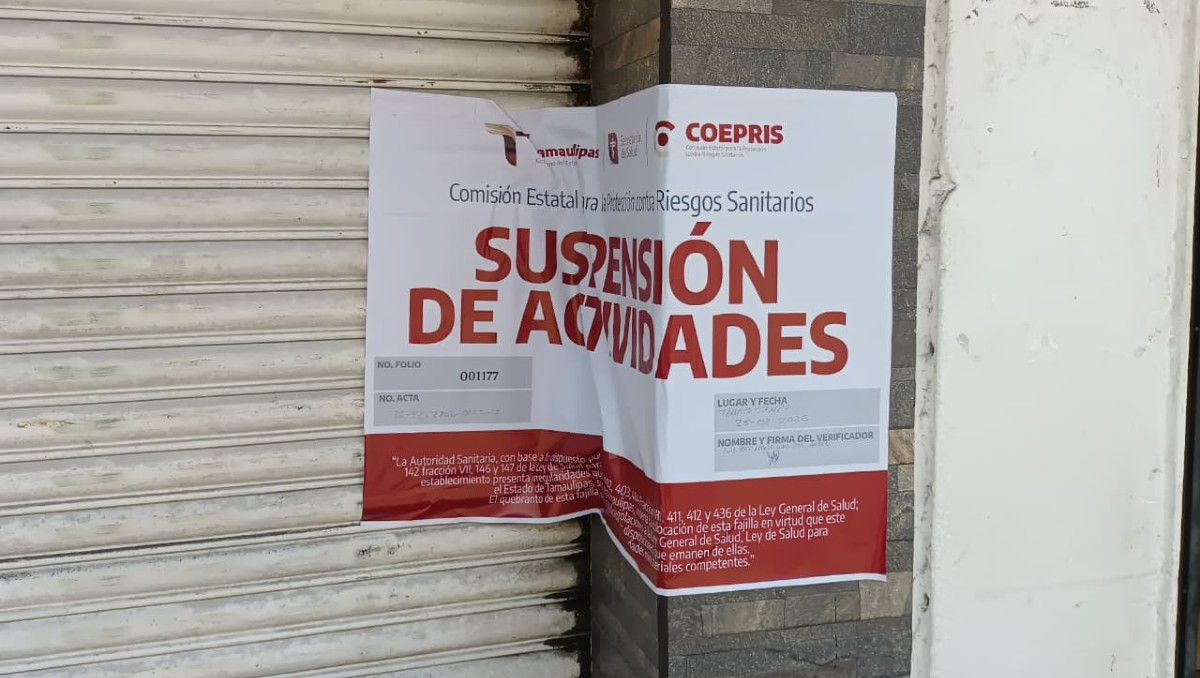 Suspenden 5 negocios en Tampico y Madero por falta de licencia. (Jesús Alberto García)