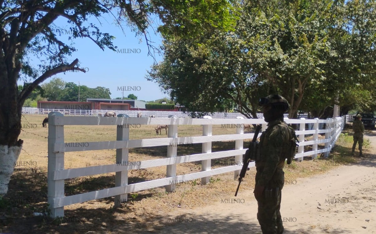 Cuerpos de la Secretaría de Marina resguardan rancho zoológico en Altamira. | Foto: Anahy Meza