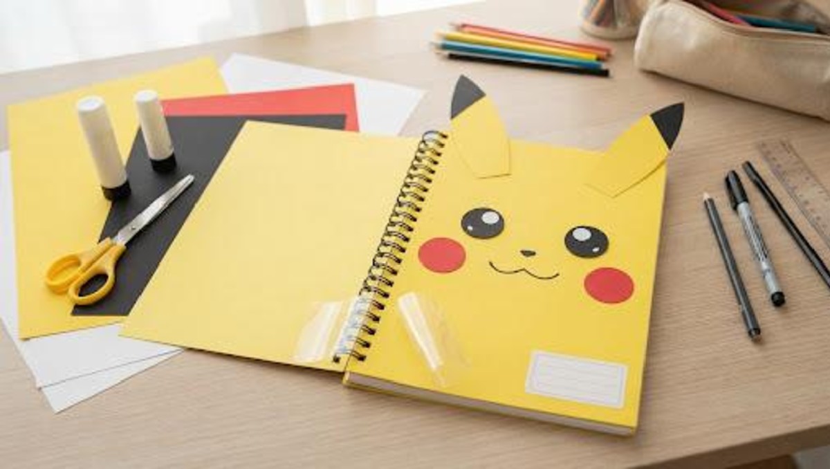 Cómo decorar una libreta con Pikachu de Pokémon para clases | IA DISCOVER