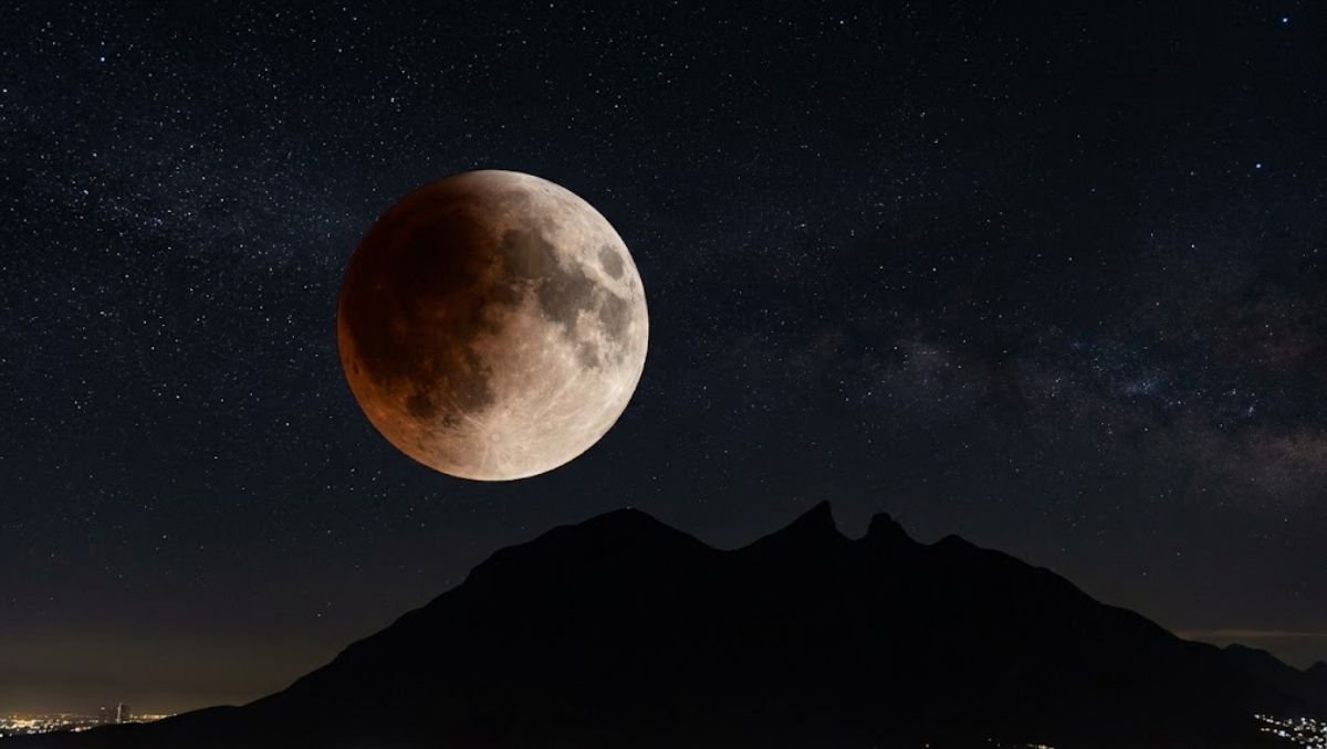 Este jueves 27 de agosto será posible ver este fenómeno astronómico en toda la entidad. Imagen creada con IA
