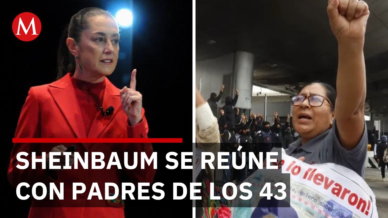 Padres de los 43 llegan a Palacio Nacional; Sheinbaum informará nuevos avances del caso Ayotzinapa