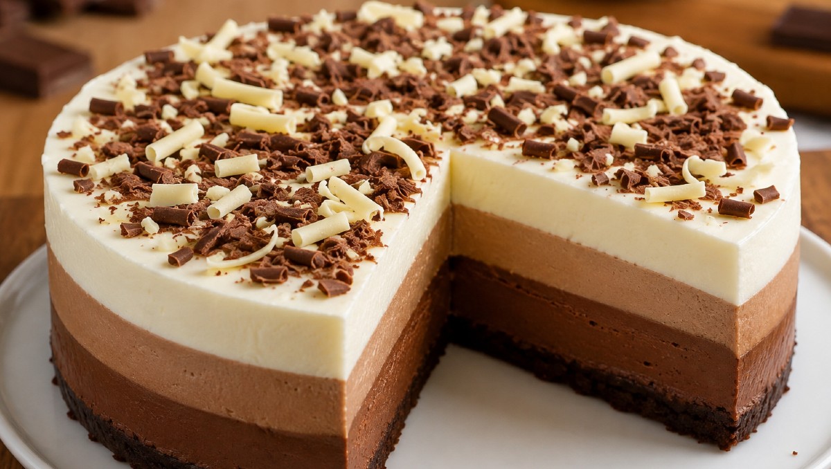 Receta de un pastel de tres chocolates para los amantes del dulce | IA DISCOVER