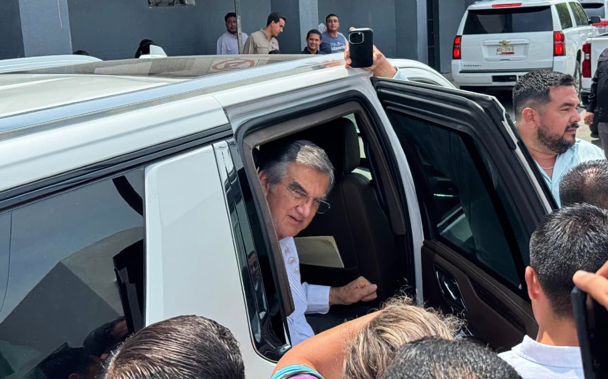 Américo Villarreal durante su visita a Tampico este viernes. | Alberto Cano