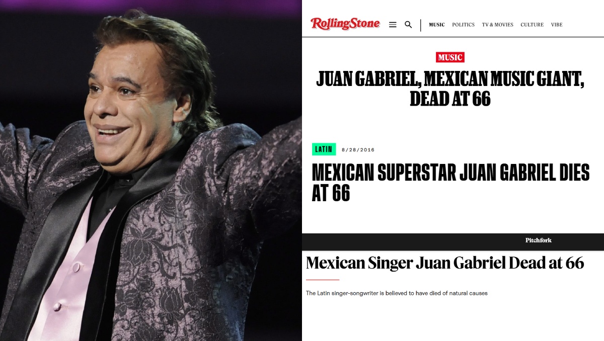 Así se anunció la muerte de Juan Gabriel en medios internacionales | EFE/Especial