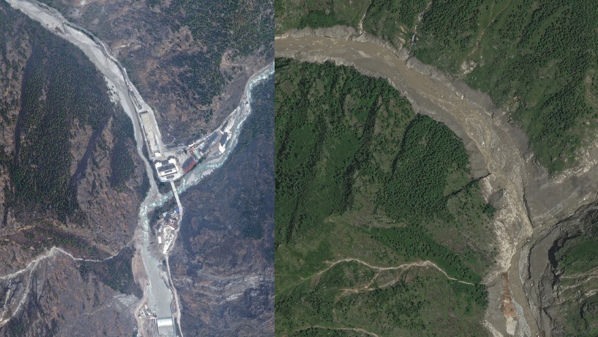 Antes y después: imágenes satelitales muestran el colapso en Nepal y China. | FOTO: AP News