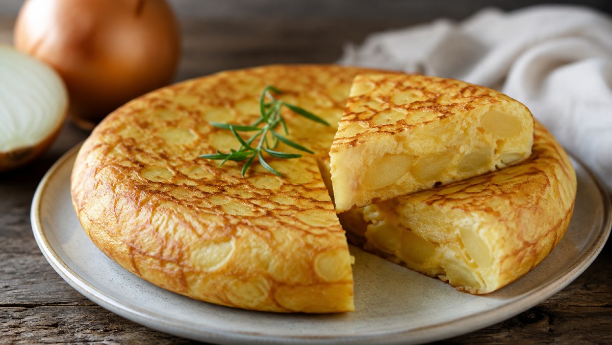 Ingredientes para hacer tortilla española (IA)