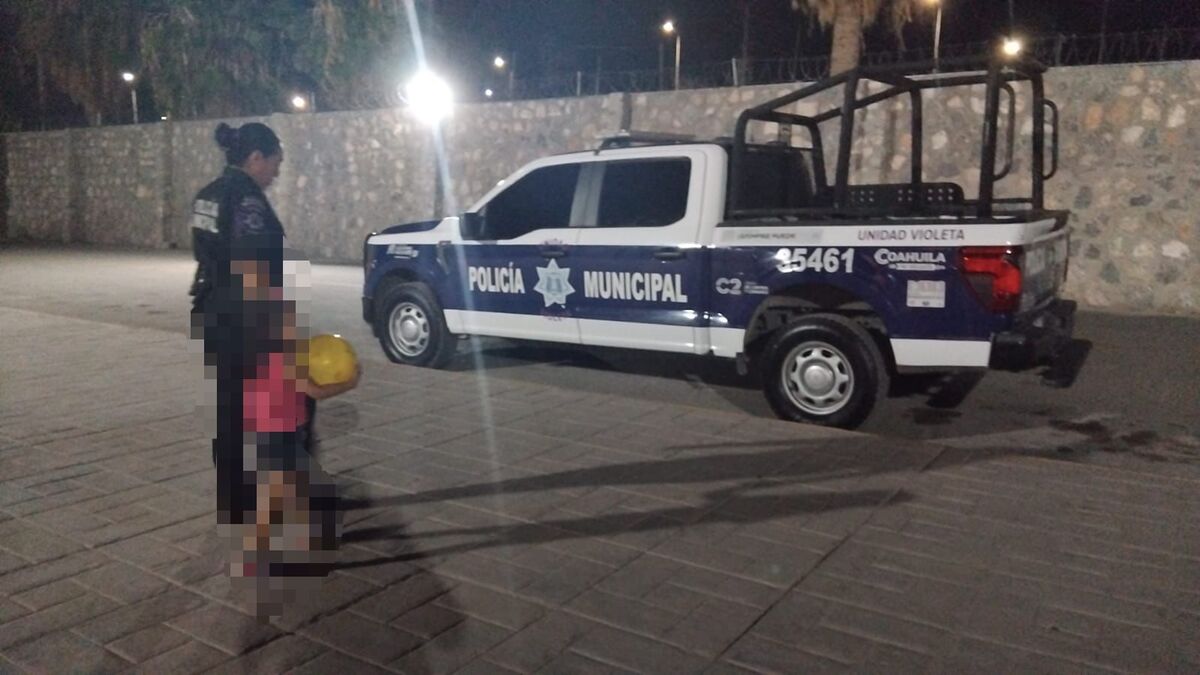 La menor fue resguardada por policías municipales. | Foto: Cortesía Policía Municipal