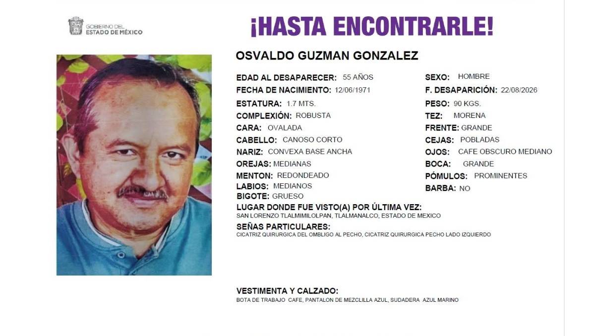 Osvaldo fue visto por última vez en la colonia Pueblo San Lorenzo Talmiminolpan, en Tlalmanalco. | Foto: Especial