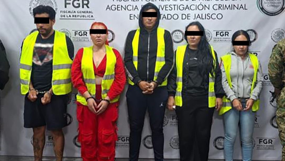 'La Tía' junto a los otros detenidos en cateos de Tonalá y Zapopan. | Especial
