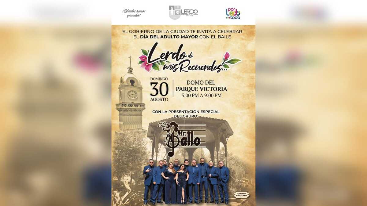 Lerdo celebrará el Día del Abuelo con baile y Mr. Gallo. | Foto: cortesía del Ayuntamiento de Lerdo.