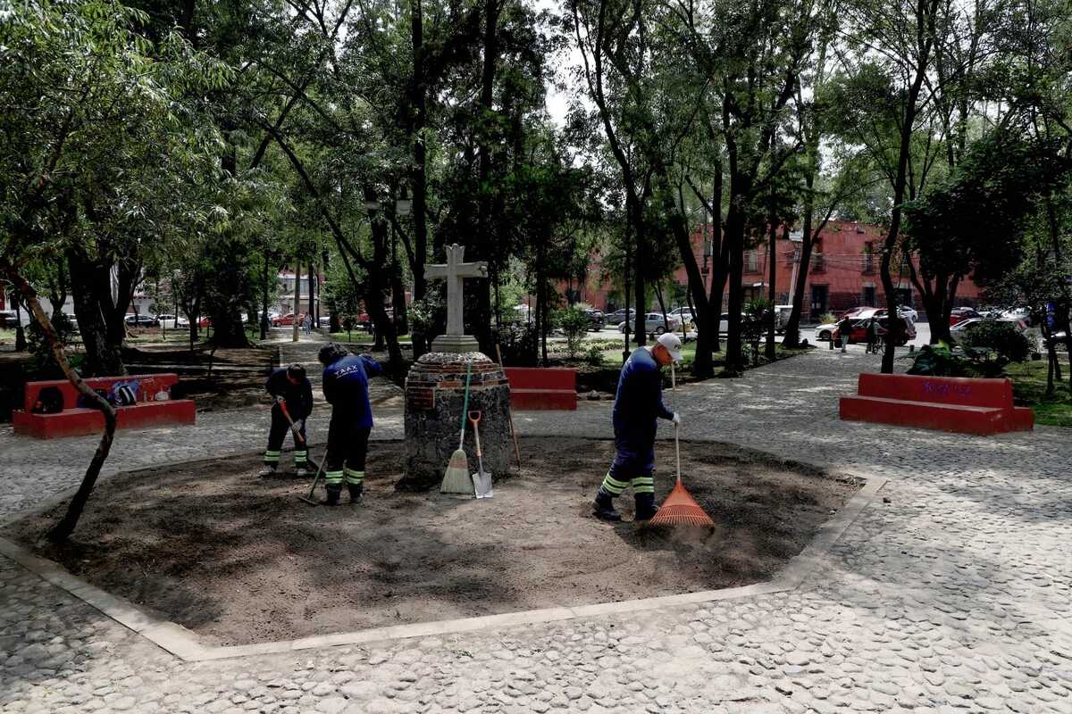 Alcaldía de Coyoacán rehabilita la Plaza de la Conchita. | Especial