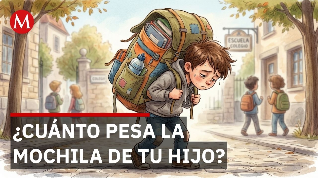 Especialistas advierten: mochila excesiva causa problemas posturales en menores