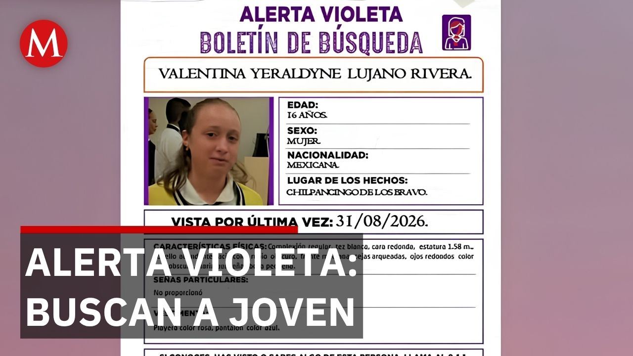 Activan alerta violeta para localizar a Valentina Geraldine desaparecida en Chilpancingo