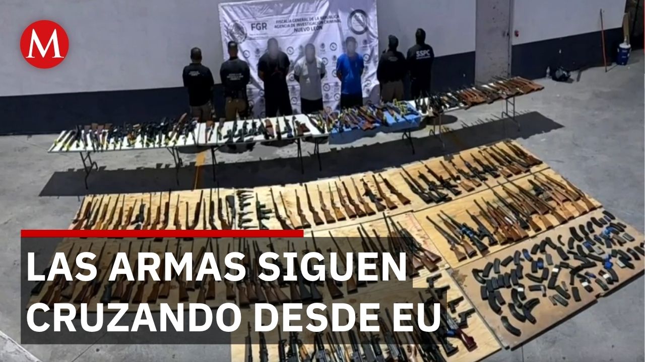 Aseguran 210 armas en Nuevo León pero continúan ingresando desde Texas