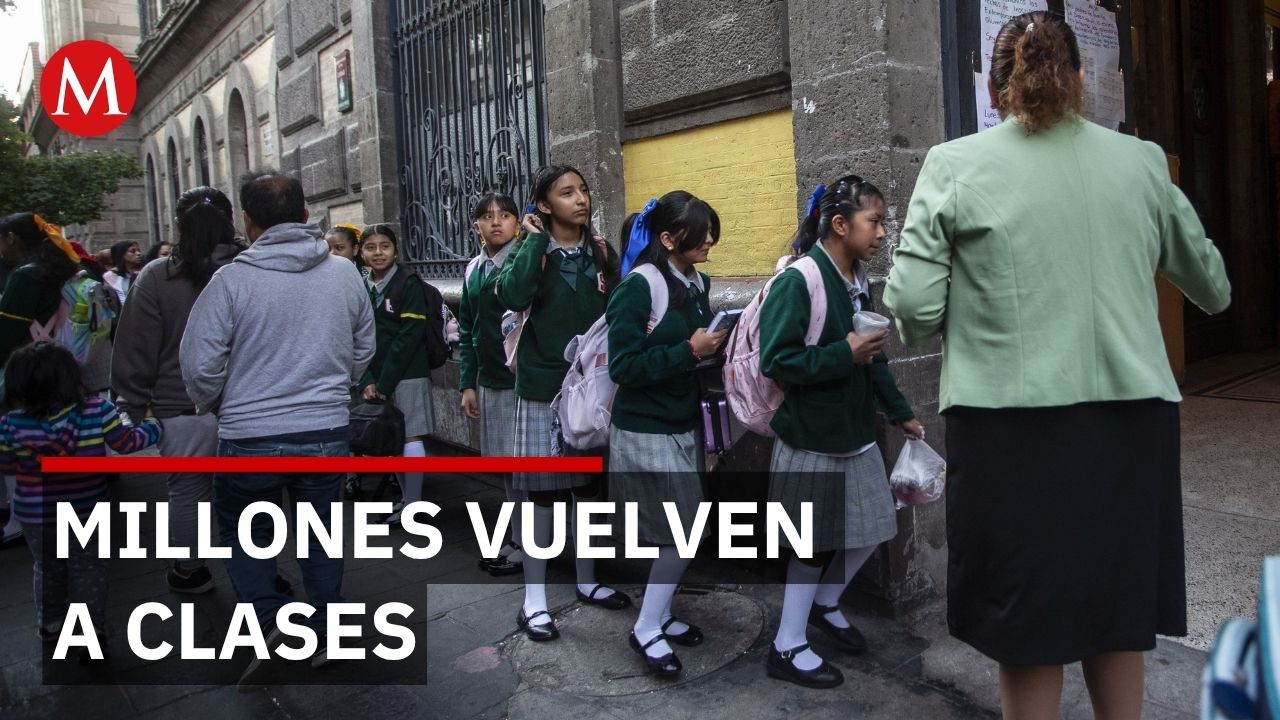 Emoción, nervios y operativos marcan el regreso a clases en México