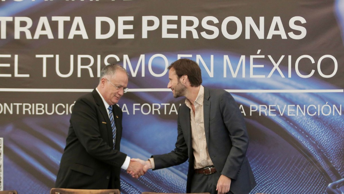 Juan José Padilla Olmos, director general del AICM, asistió al estudio Panorama de Trata de Personas en el Turismo en México. | Foto: Ariel Ojeda