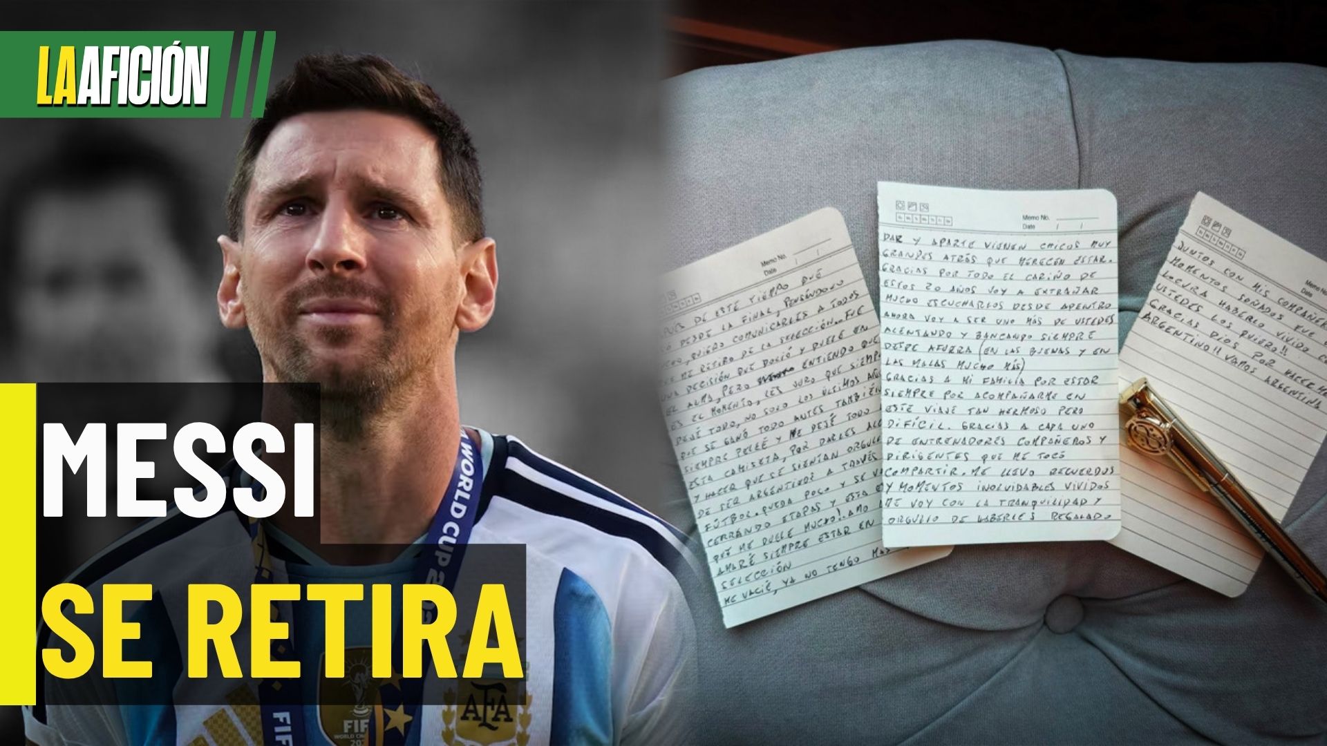 Lionel Messi anuncia su retiro de la selección: "me vacié, ya no tengo más para dar"
