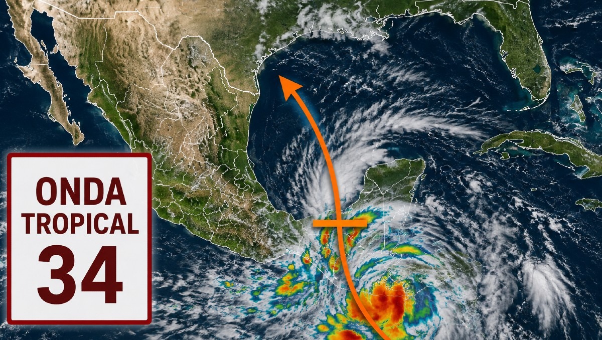Onda Tropical número 34 avanza sobre el sur de México | IA Discover