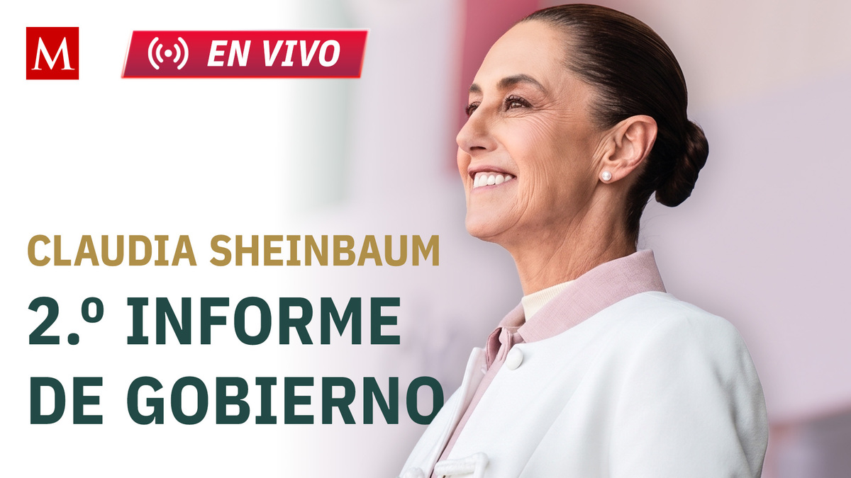 Claudia Sheinbaum, presidenta de México, presenta su Segundo Informe de Gobierno este 1 de septiembre a las 11:00 hrs en Patio de Honor de Palacio Nacional.