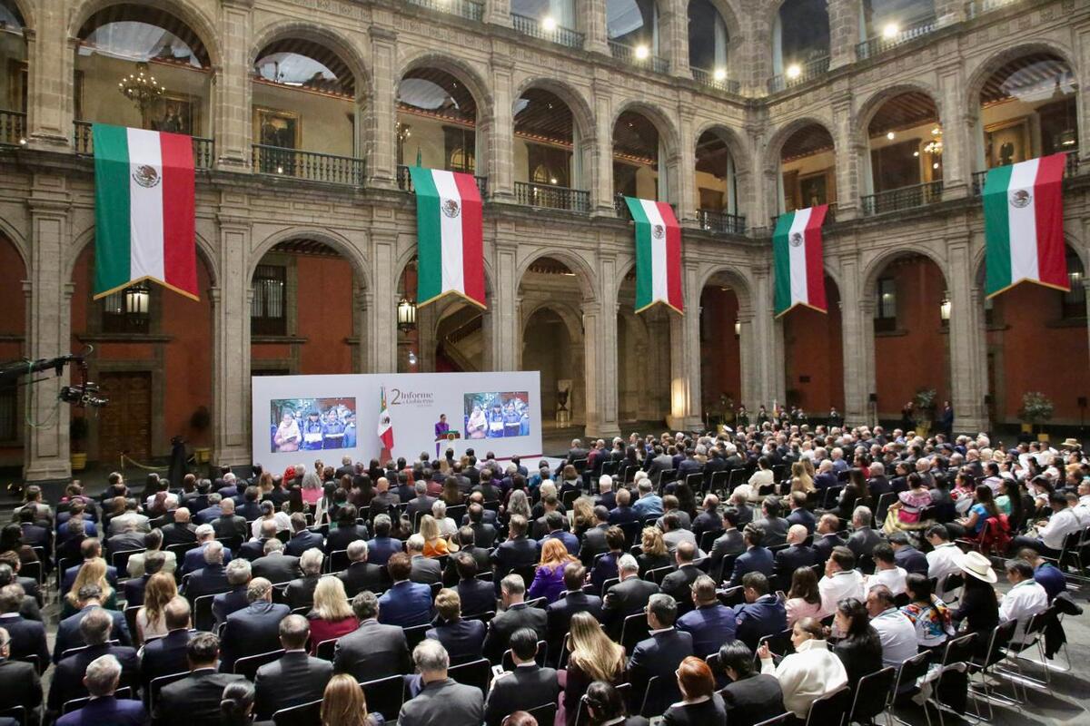Claudia Sheinbaum presentó su Segundo Informe de Gobierno en el Patio de Honor del Palacio Nacional. | Ariel Ojeda