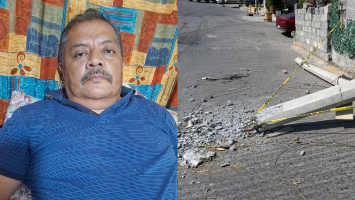 Don Saúl sufrió la amputación de su pierna derecha tras caerle el poste encima. | Especial-Ángel Mercado